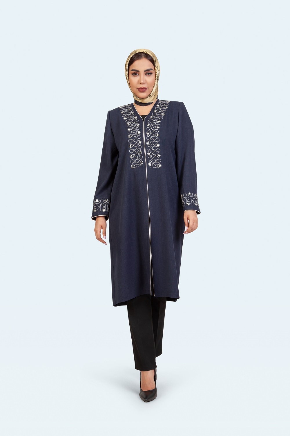 شانتون گلدوزی یقه هفت جلو مغزدوزی ناهید