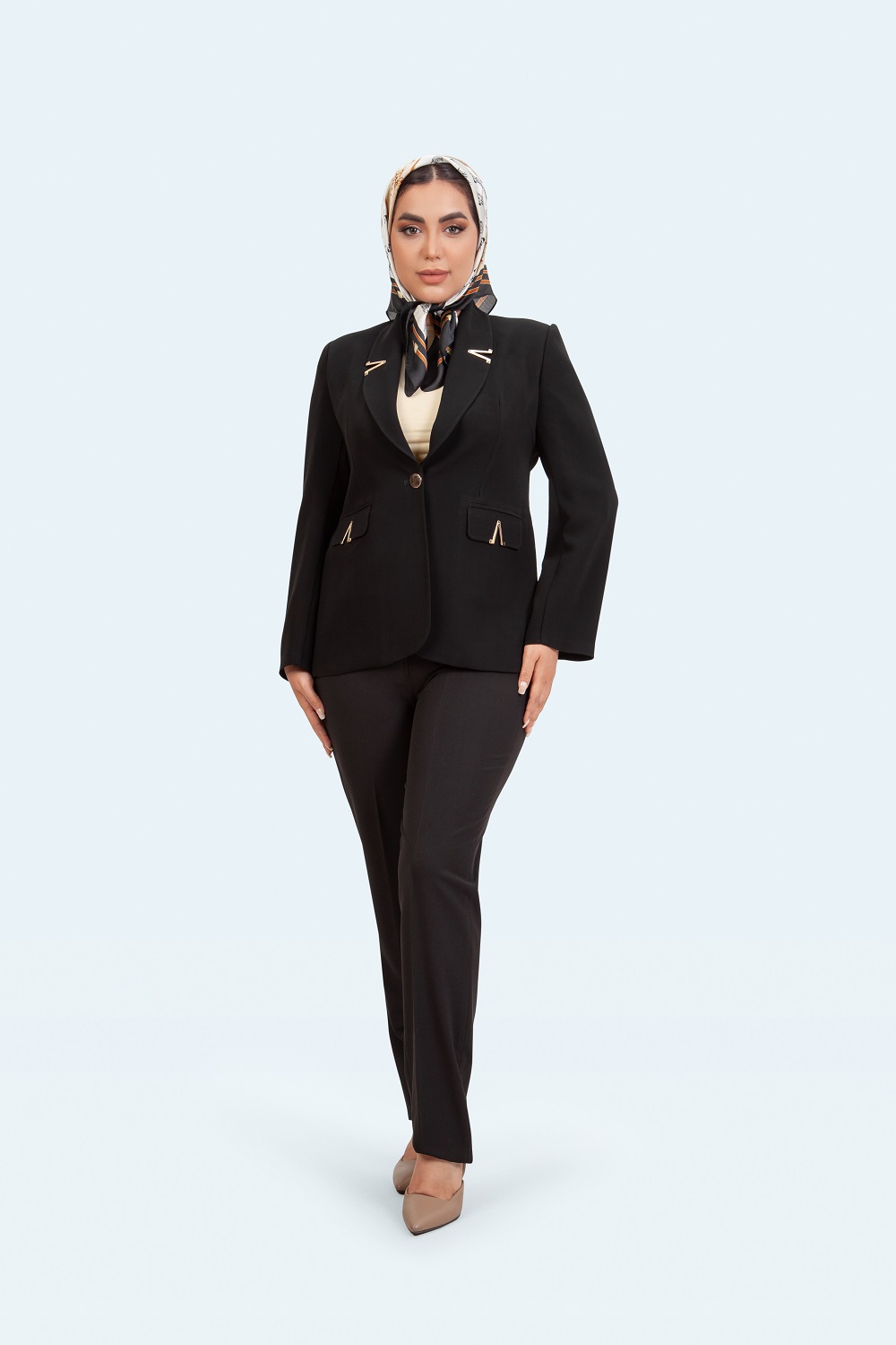 کت یقه آرشال تک دکمه یراق دار پریسا