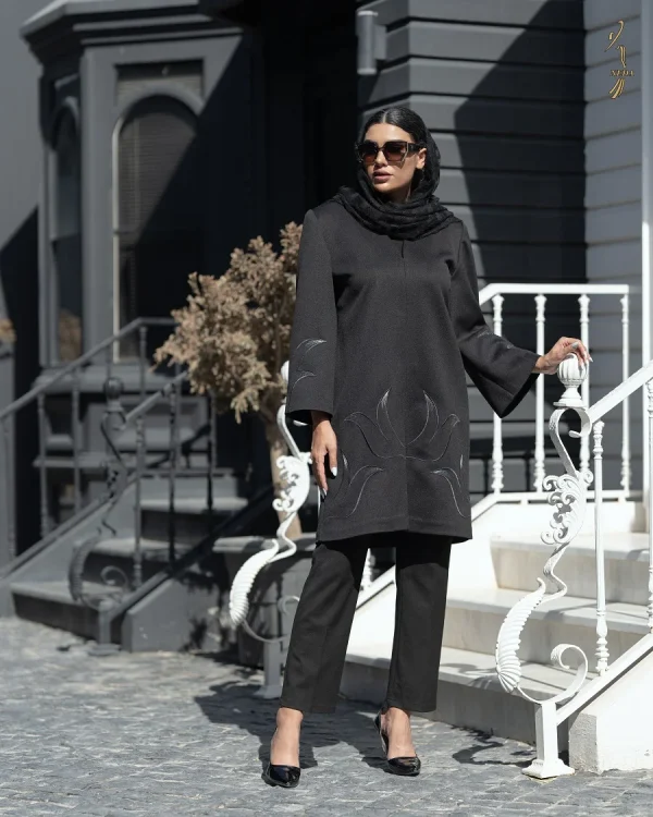 ملانژساده یقه هفت پیش آستین گلدوزی روزا - تصویر 6