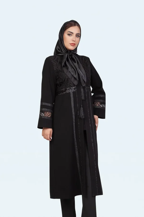 کرپ مرویجت بلند یقه هفت آنوشا - تصویر 2