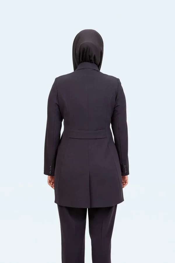 کت شلوار یقه آمریکایی جیب پیله - تصویر 6