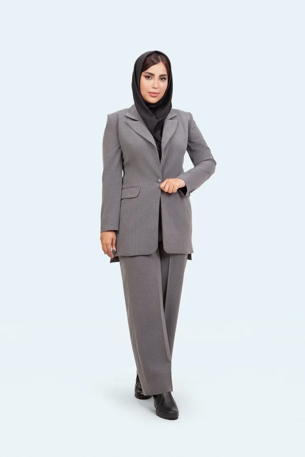 کت شلوار یقه بلیزر تک دکمه - تصویر 2