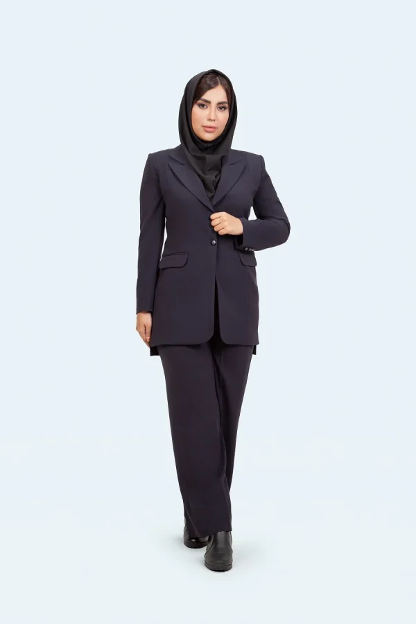 کت شلوار یقه بلیزر تک دکمه - تصویر 7
