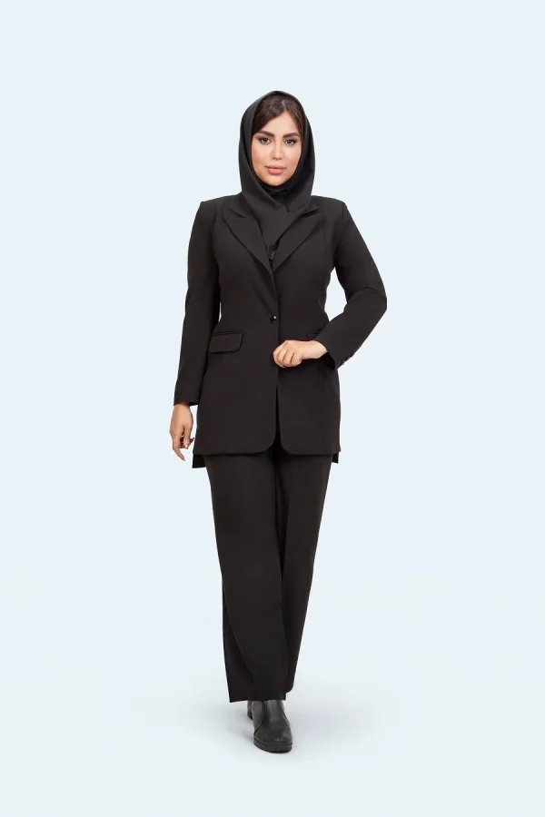 کت شلوار یقه بلیزر تک دکمه - تصویر 6
