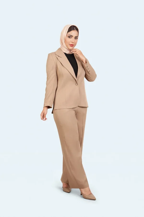 کت شلوار یقه بلیزر تک دکمه - تصویر 4