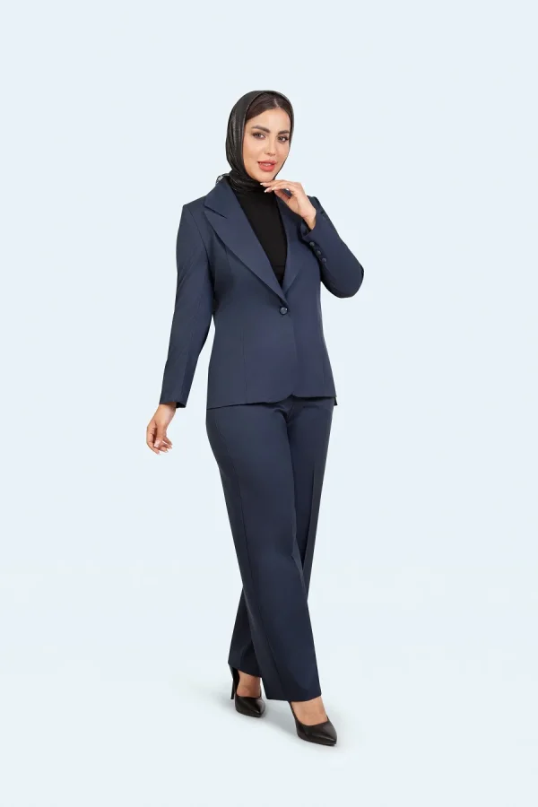 کت شلوار یقه بلیزر تک دکمه - تصویر 6