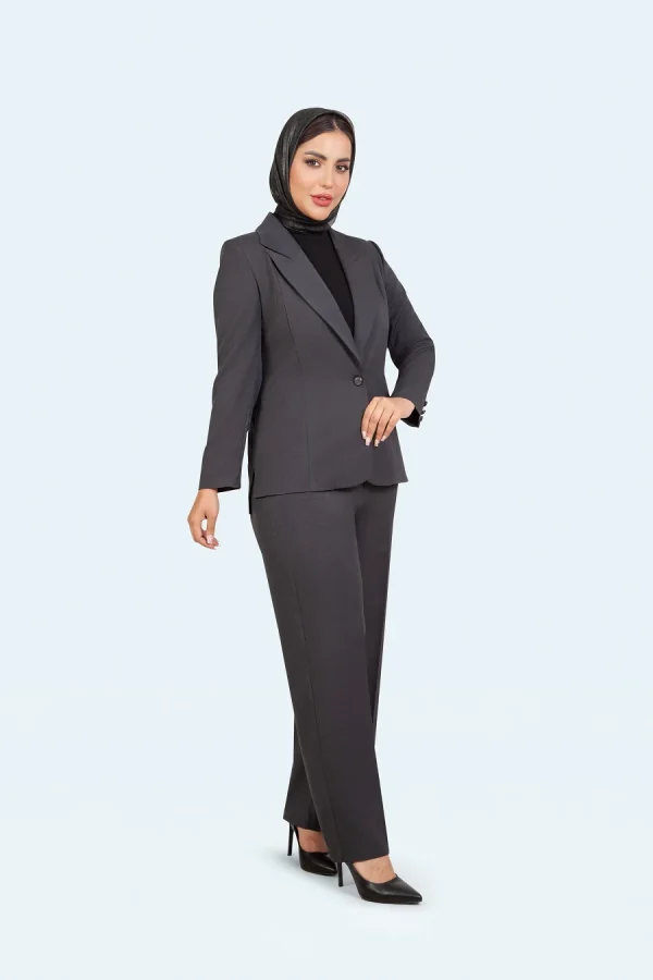 کت شلوار یقه بلیزر تک دکمه - تصویر 7