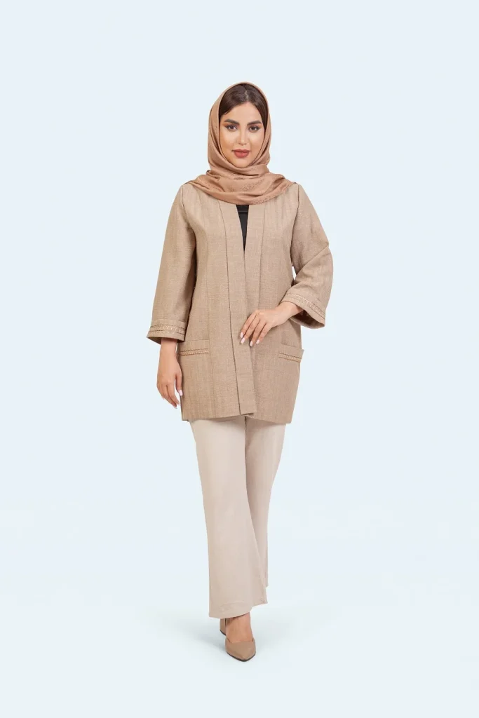 صوفیا کرواتی جیب گلدوزی رنگ کرم