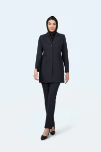 کت شلوار یقه بلیزر ۳ دکمه - آبی, 38 رنگ مشکی