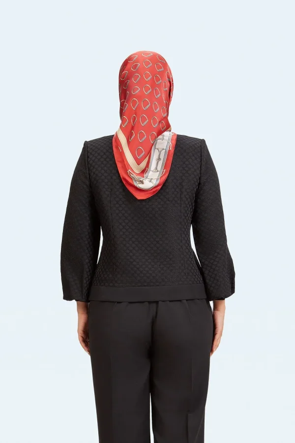 کت شلوار ژاکارد لوزی آستین پفکی - تصویر 2