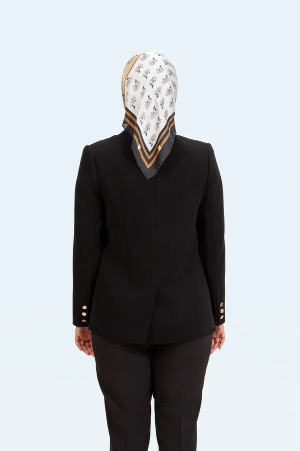 کت یقه آرشال تک دکمه یراق دار پریسا - تصویر 4