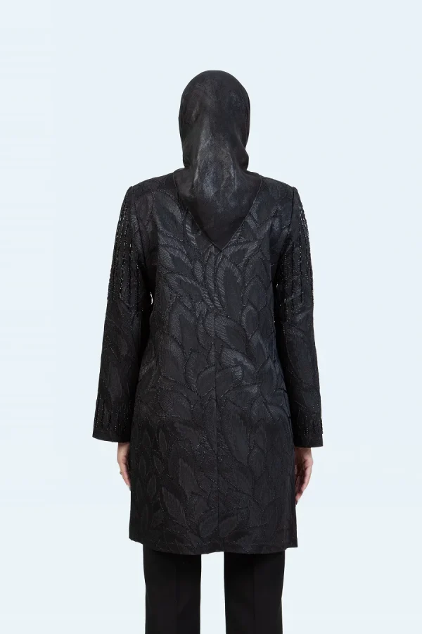 ژاکارد یقه گرد سنگدوزی ابشاری ستایش - تصویر 3