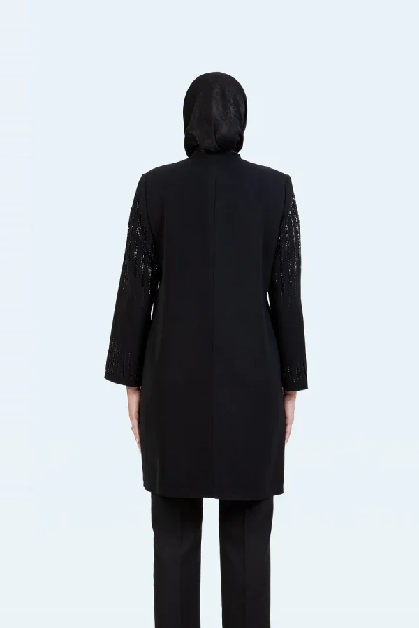 کرپ یقه گرد سنگدوزی آبشاری آمیتیس - تصویر 5