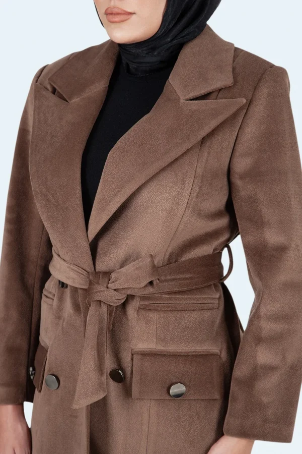 کت شلوار یقه بلیزر ۶ دکمه حنانه - تصویر 4